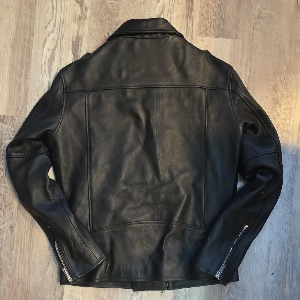 Thursday Company Boots Black Leather Biker Men's Jacket.